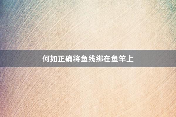 何如正确将鱼线绑在鱼竿上